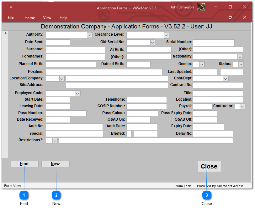 Application Forms