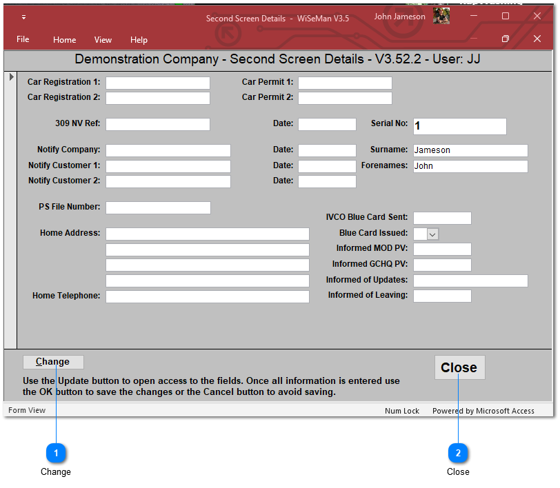 Current Personnel: Second Screen Details