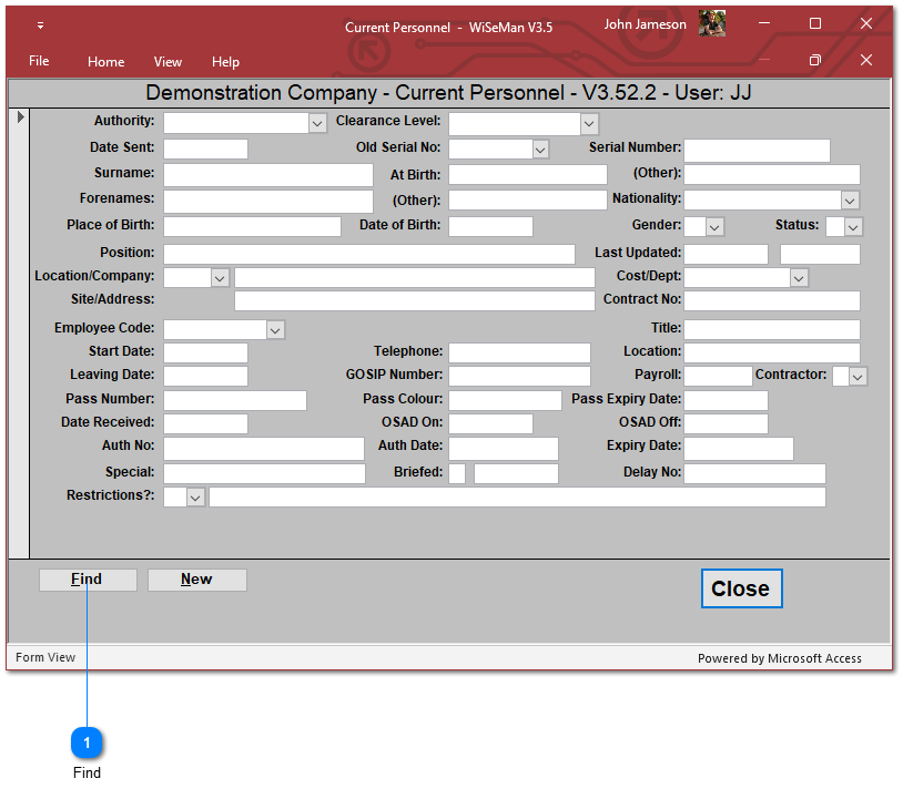 Current Personnel: Transferring an Individual to Archive