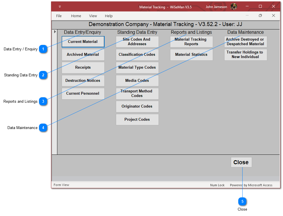 Material Tracking System
