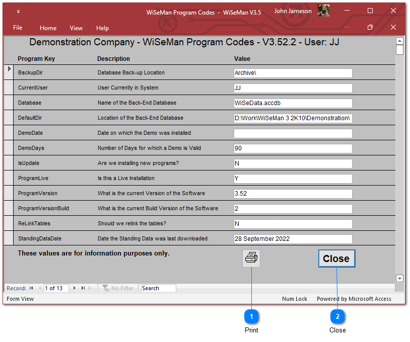 Program Options