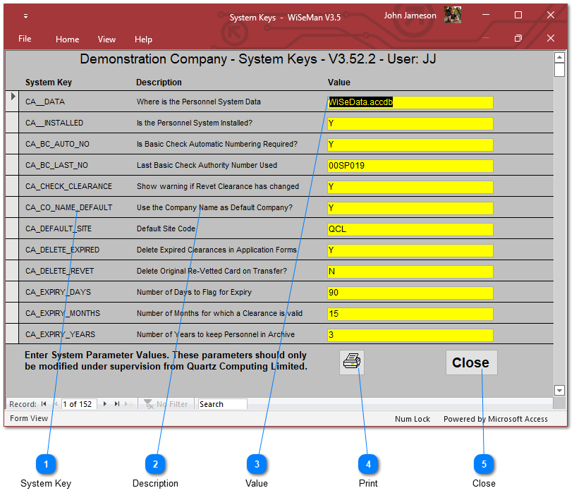 System Options